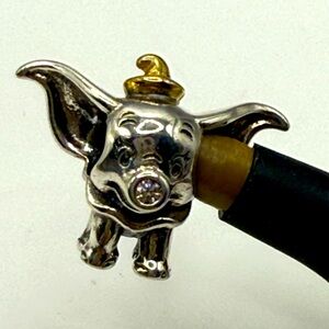 Pandora Disney “Dumbo 100th Anniversary Charm w Gold Hat & Lab Grown Diamond!